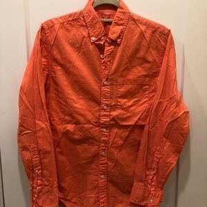 J. Crew Orange Light Weight Button Down Shirt